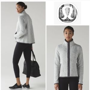 Lululemon Fleece Zip Up grey sz6